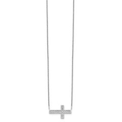 Sterling Silver CZ Cross Necklace