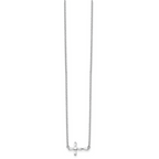 Sterling Silver CZ Cross Necklace