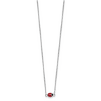 Sterling Silver Polished Red & Black Enameled Ladybug with 2 Inch Extension Children's Necklace