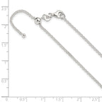 Sterling Silver Polished Adjustable Necklace