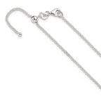 Sterling Silver Polished Adjustable Necklace