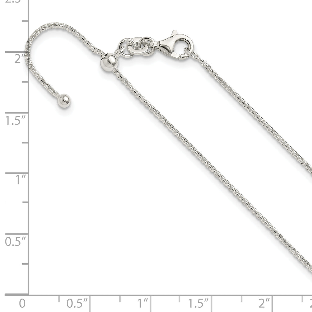 Sterling Silver Polished Adjustable Necklace
