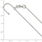 Sterling Silver Polished Adjustable Necklace