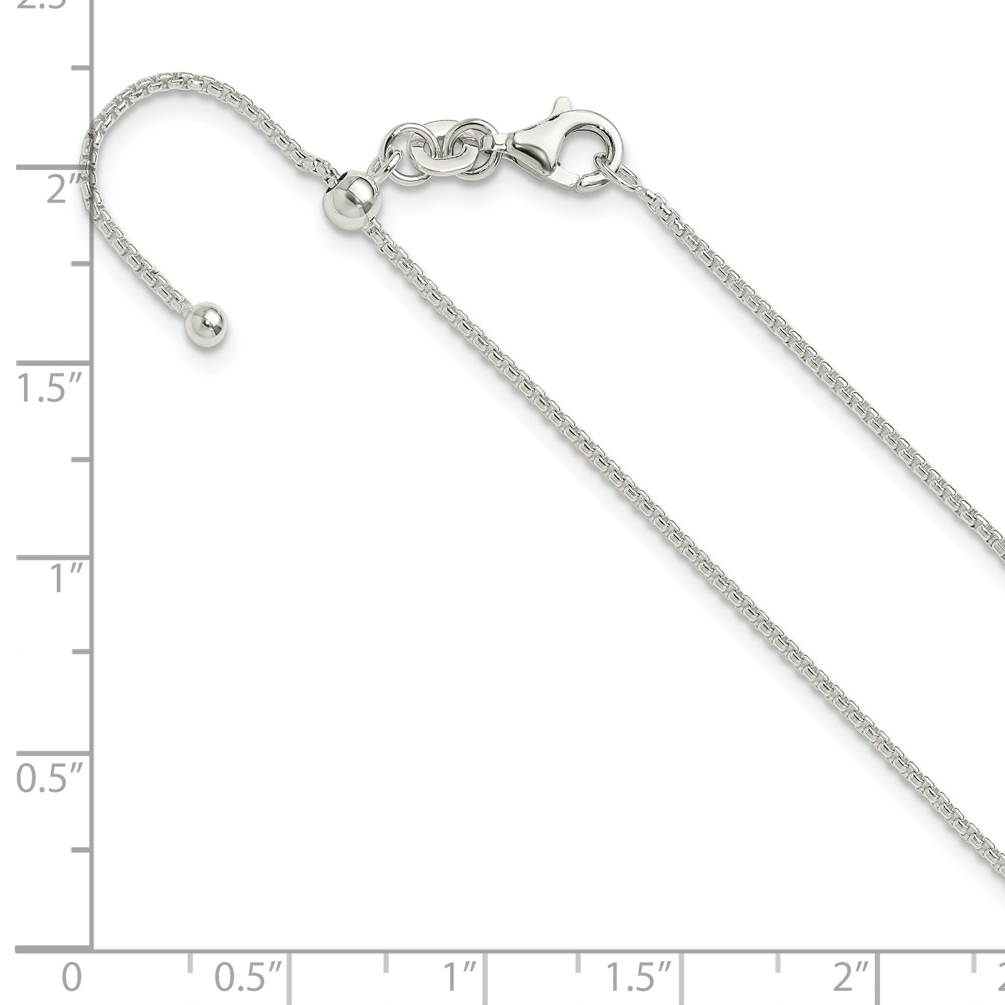 Sterling Silver Polished Adjustable Necklace