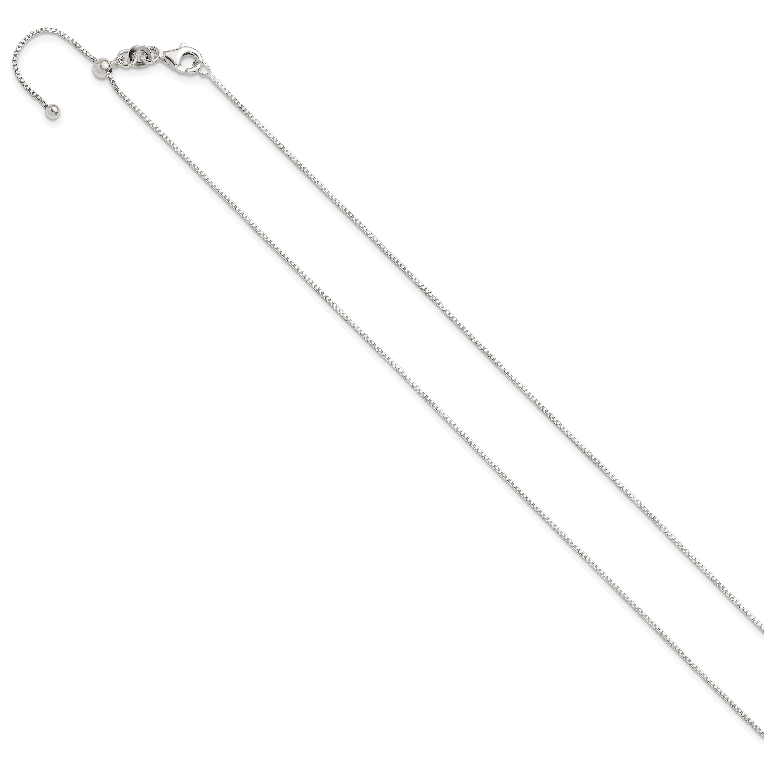 Sterling Silver Polished Adjustable Necklace Secondary image