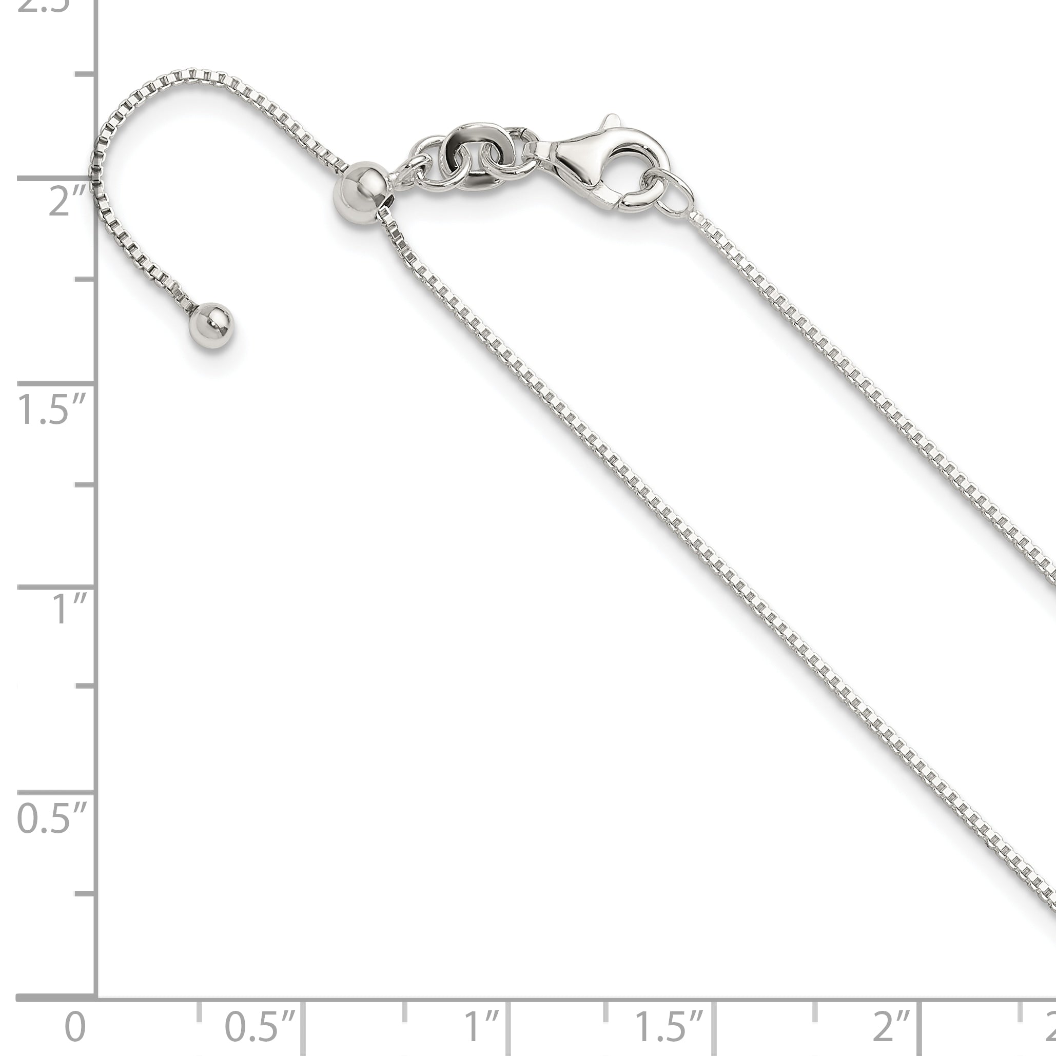 Sterling Silver Polished Adjustable Necklace