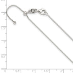 Sterling Silver Polished Adjustable Necklace