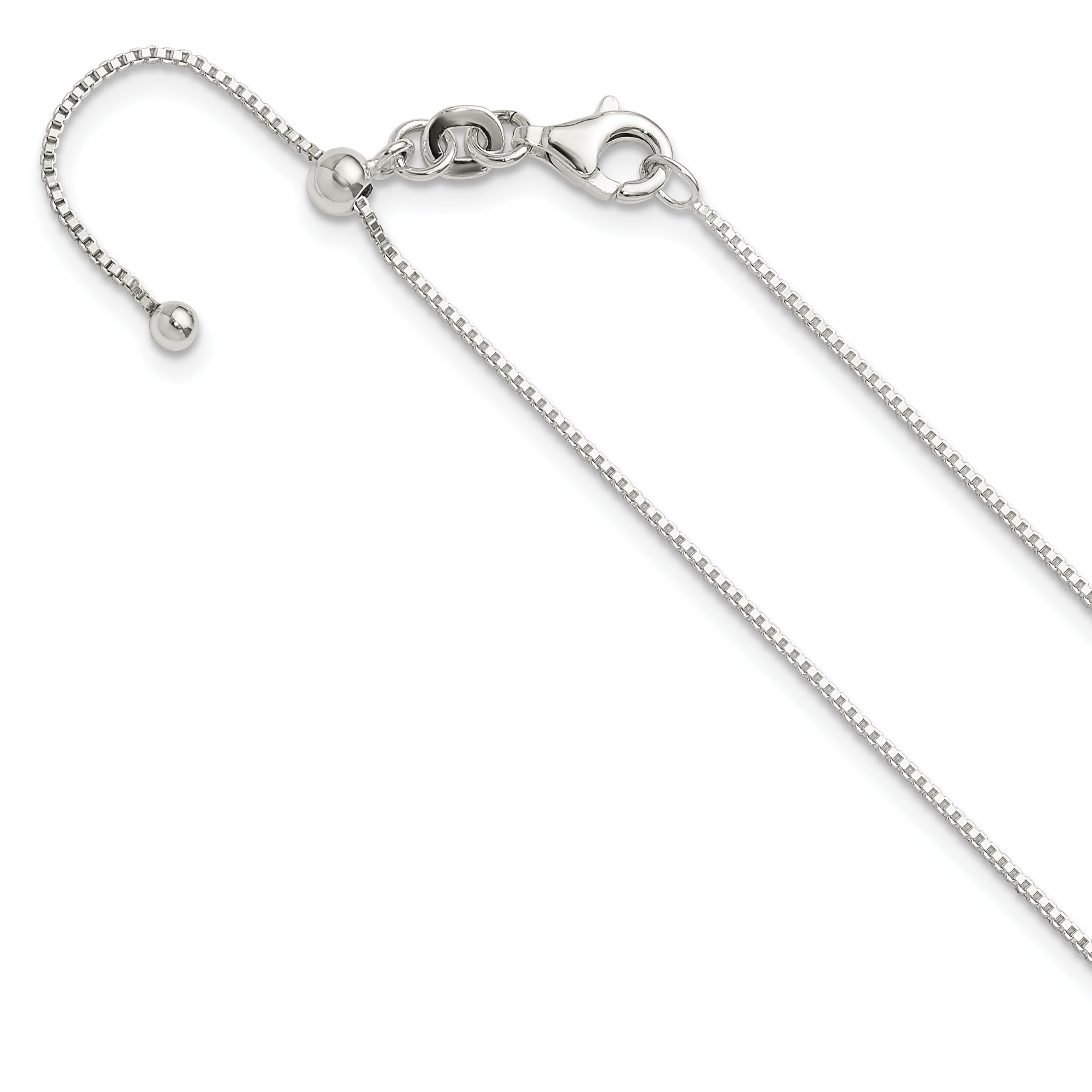 Sterling Silver Polished Adjustable Necklace Main image