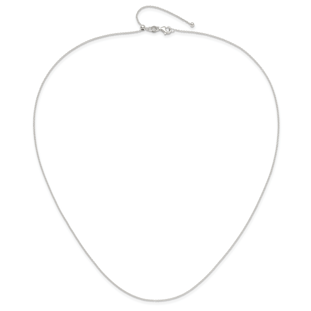 Sterling Silver Polished Adjustable Necklace