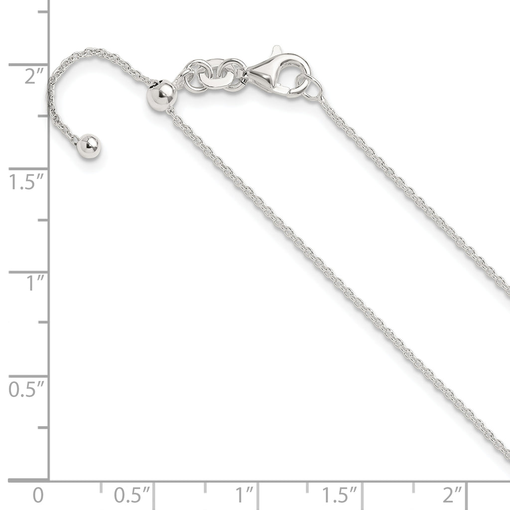 Sterling Silver Polished Adjustable Necklace