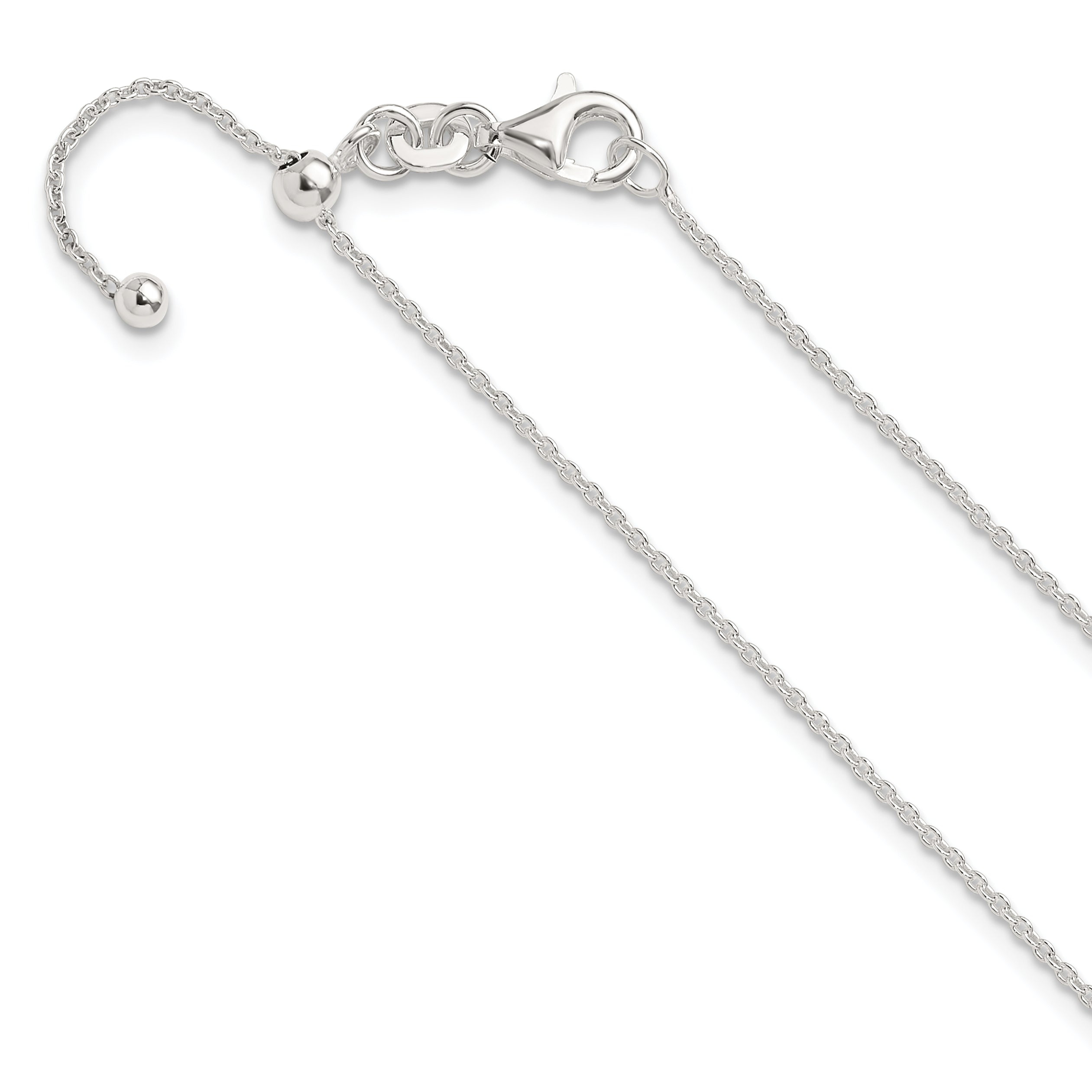 Sterling Silver Polished Adjustable Necklace Main image