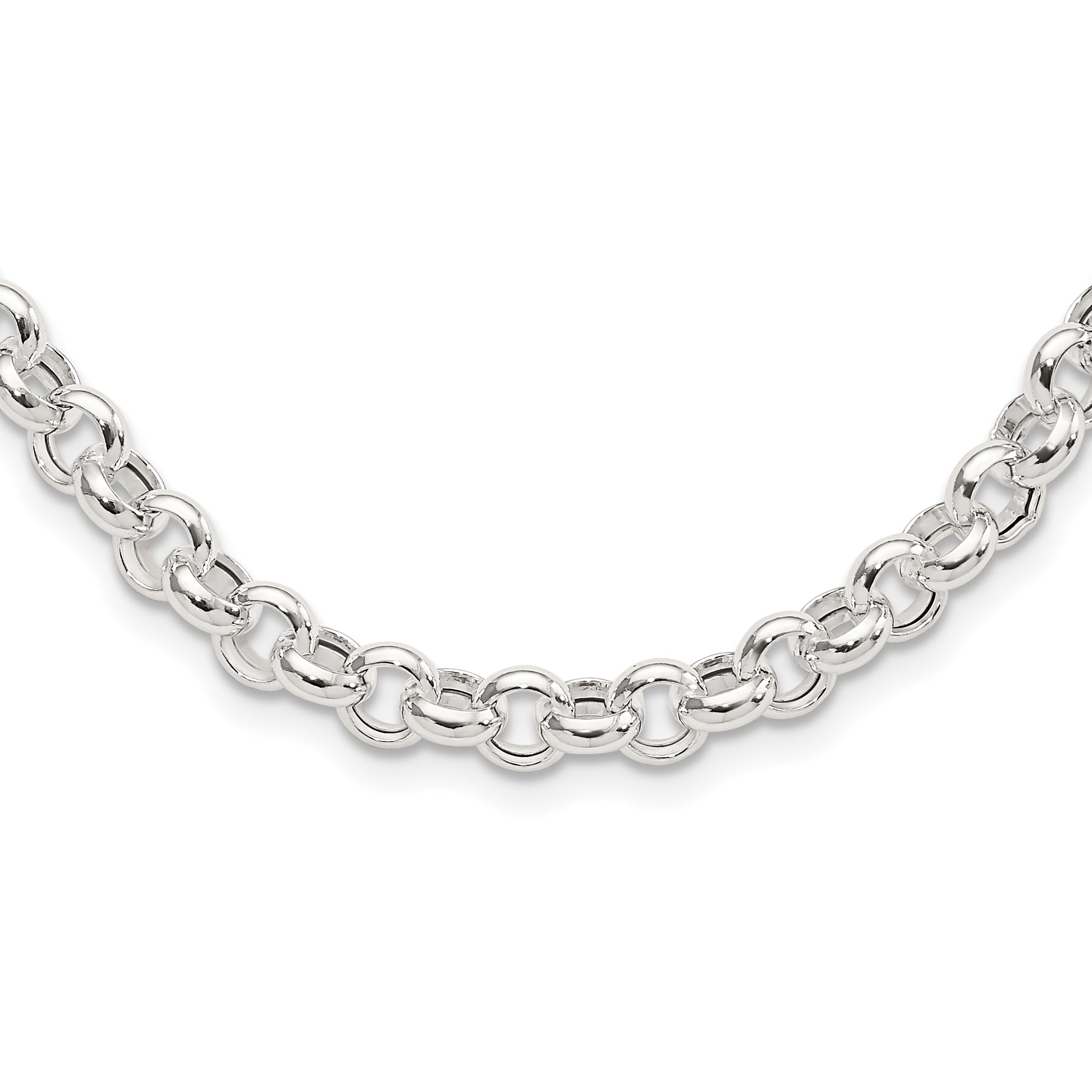 Sterling Silver Polished Rolo Fancy Necklace Main image