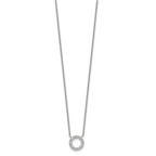 Sterling Silver CZ Circle Necklace