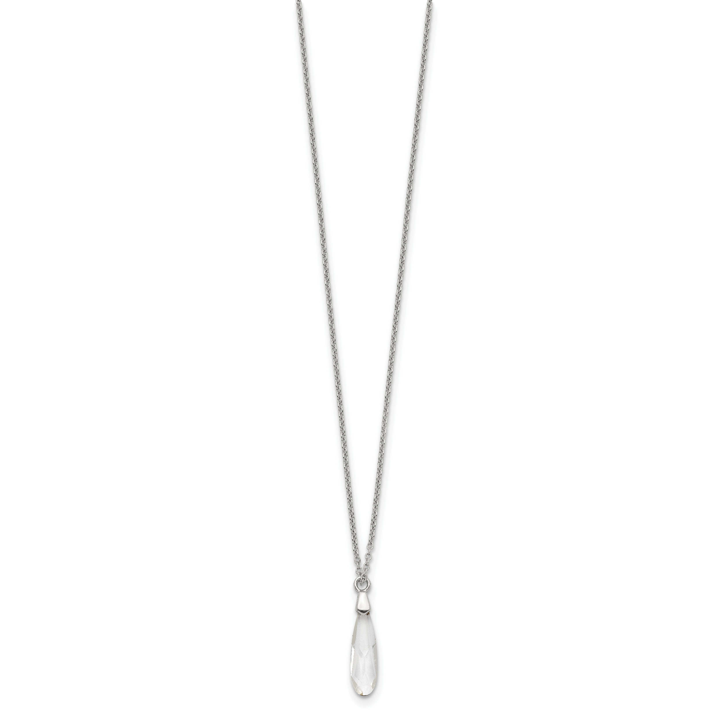 Sterling Silver Crystal Necklace Secondary image