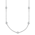Sterling Silver Rhodium-Plated Cable Chain Necklace 1.4mm