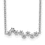 Sterling Silver Rhodium-Rhodium-Plated CZ Stars Pendant w/ 2in Ext. Necklace