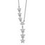 Sterling Silver Rhodium-plated CZ Stars 18 inch Necklace
