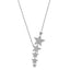 Sterling Shimmer Sterling Silver Rhodium-Rhodium-Plated 16 inch 296 Stone CZ Dangle Stars Necklace with 2 inch extender