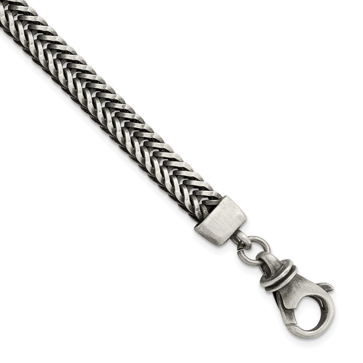 Men's Spiga Wheat Chain Bracelet in Sterling Silver, 6.55mm, 8.5 Inch - Sophia Jewelers Main image