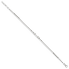 Sterling Silver 9in Plus 1in Ext. 2-strand Arrow and Bar Anklet