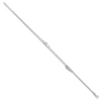 Sterling Silver 2-Strand CZ Flip Flop Plus Extender - Total Anklet