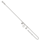 Sterling Silver Shells 9in Plus 1 in Ext. Anklet