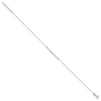 Sterling Silver Crystal Bar Plus Extender - Total Anklet