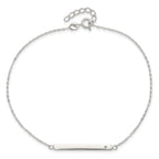Sterling Silver Crystal Bar Plus Extender - Total Anklet