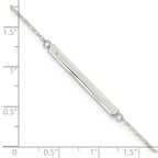 Sterling Silver Crystal Bar Plus Extender - Total Anklet