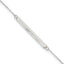 Sterling Silver Crystal Bar Plus Extender - Total Anklet