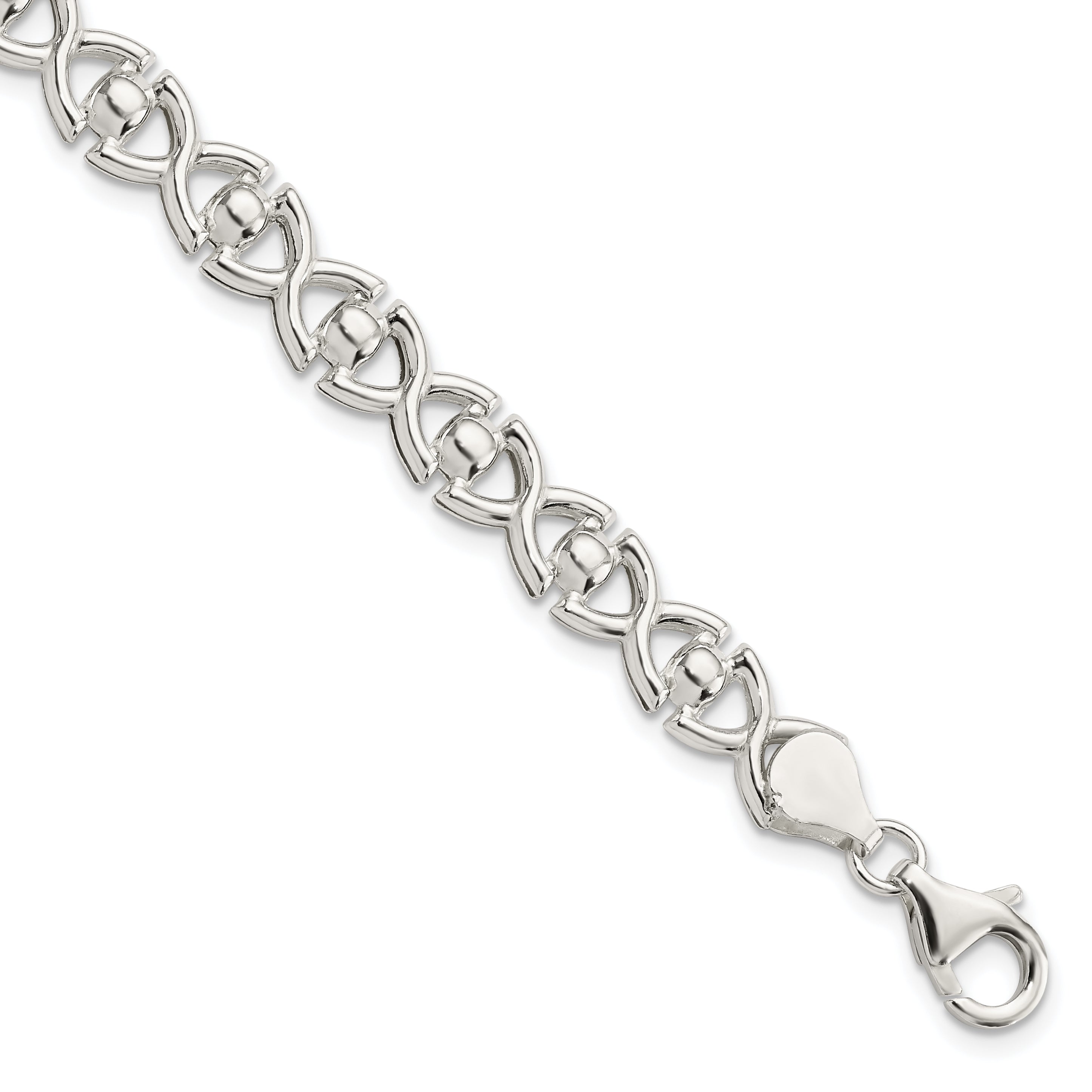 Sterling Silver Polished Fancy Link Bracelet Main image