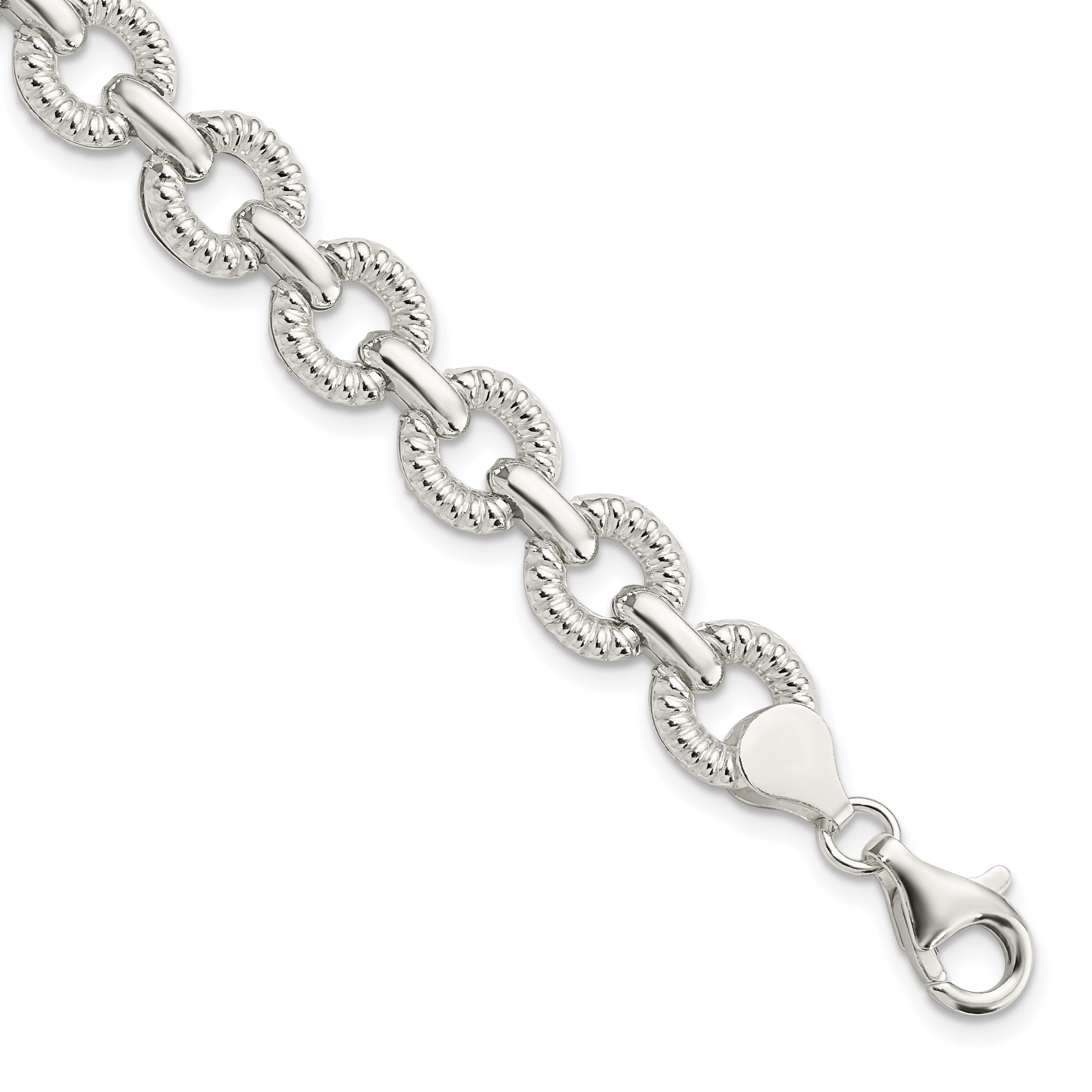 Sterling Silver Polished Fancy Link Bracelet Main image