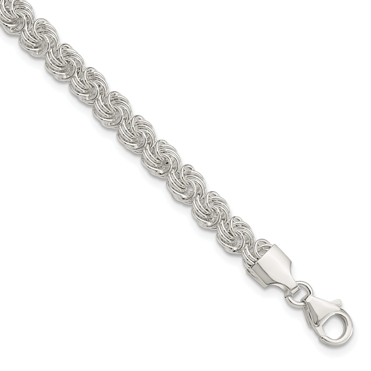 Love Knot Bracelet in Sterling Silver, 6.05mm, 7.5 Inch - Sophia Jewelers Main image