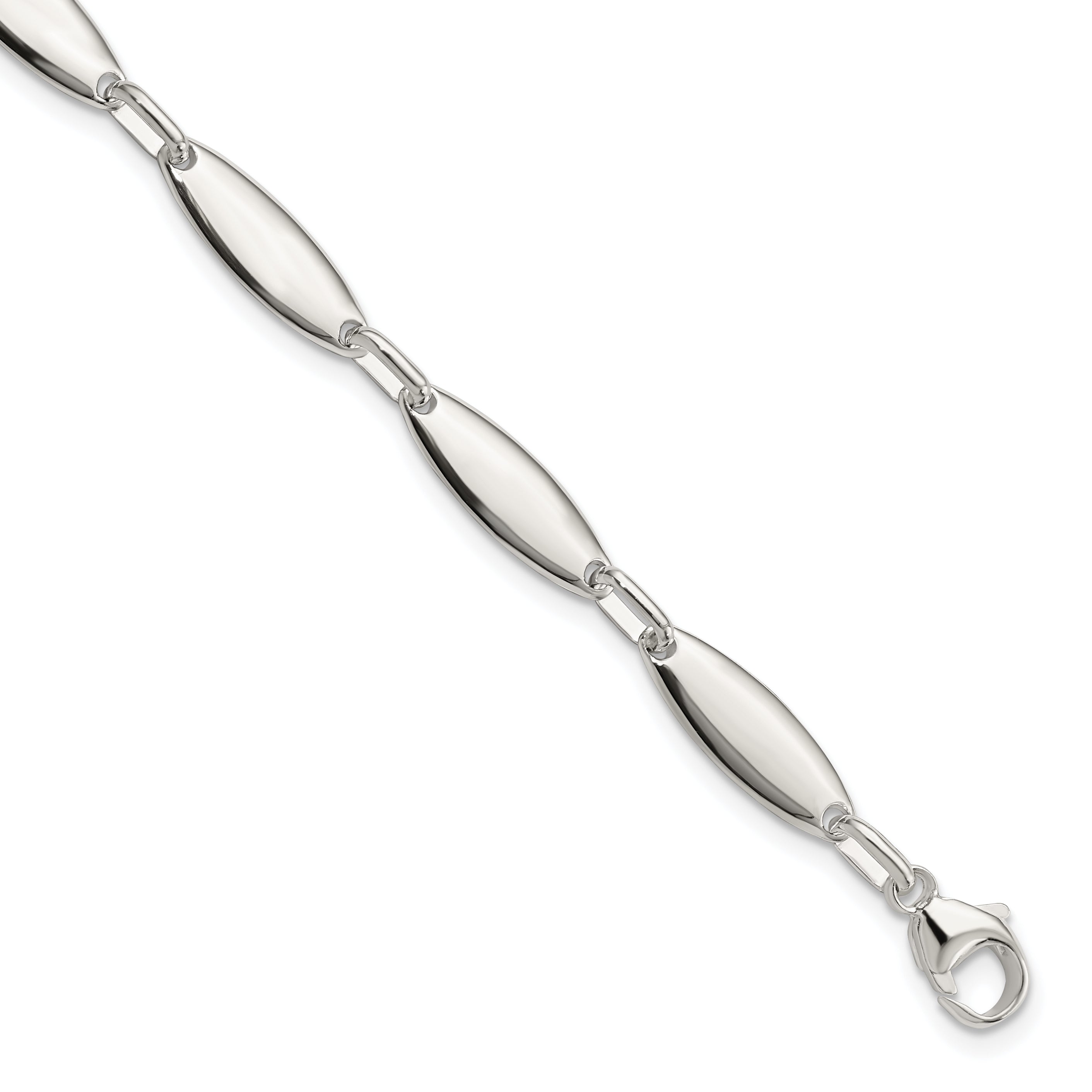 Sterling Silver Polished Link w/ 1 in ext. Bracelet Main image