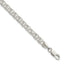 Sterling Silver Polished 5mm Triple Link Charm Bracelet