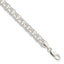 Sterling Silver Polished 7mm Triple Link Charm Bracelet