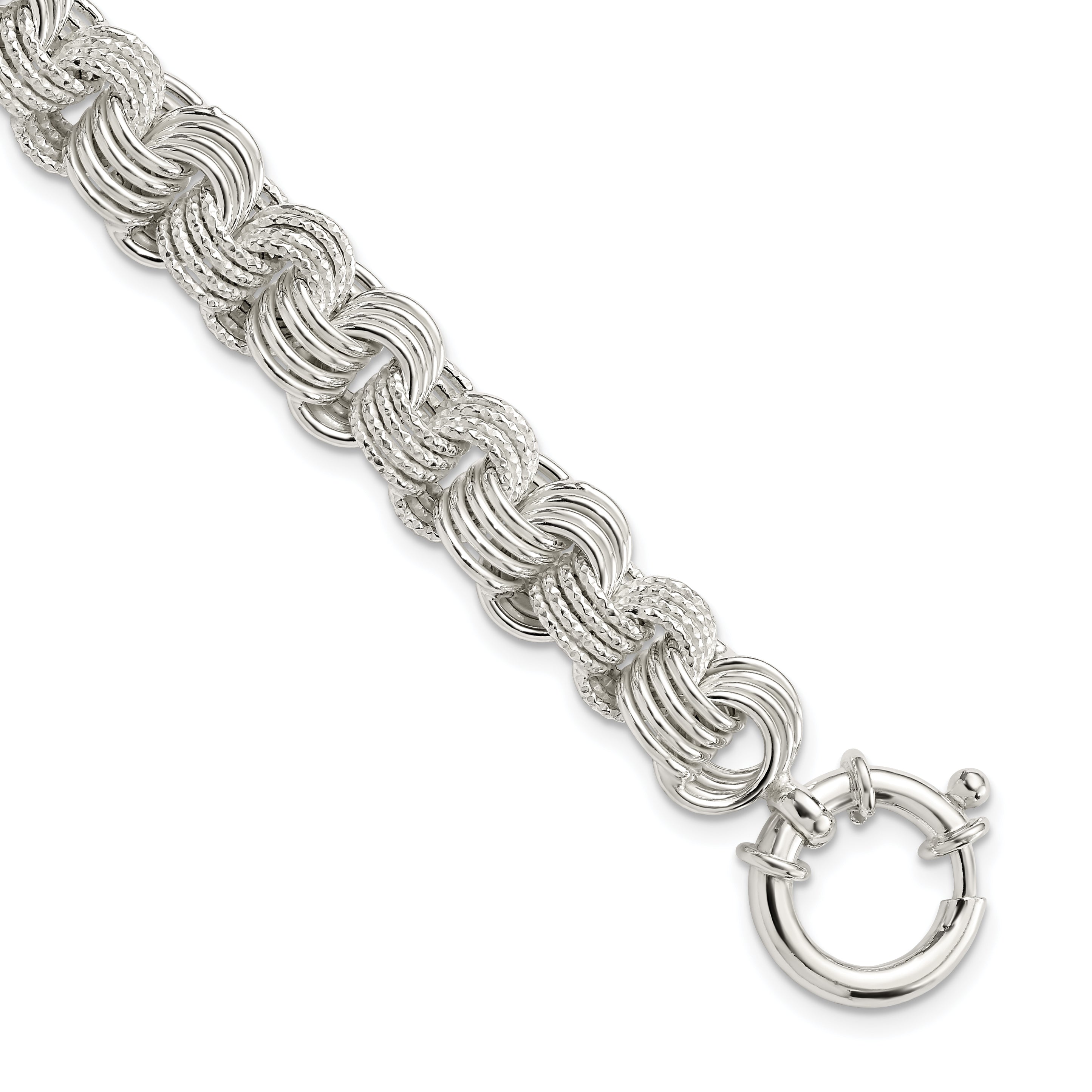 Sterling Silver Polished Fancy Link Bracelet Main image