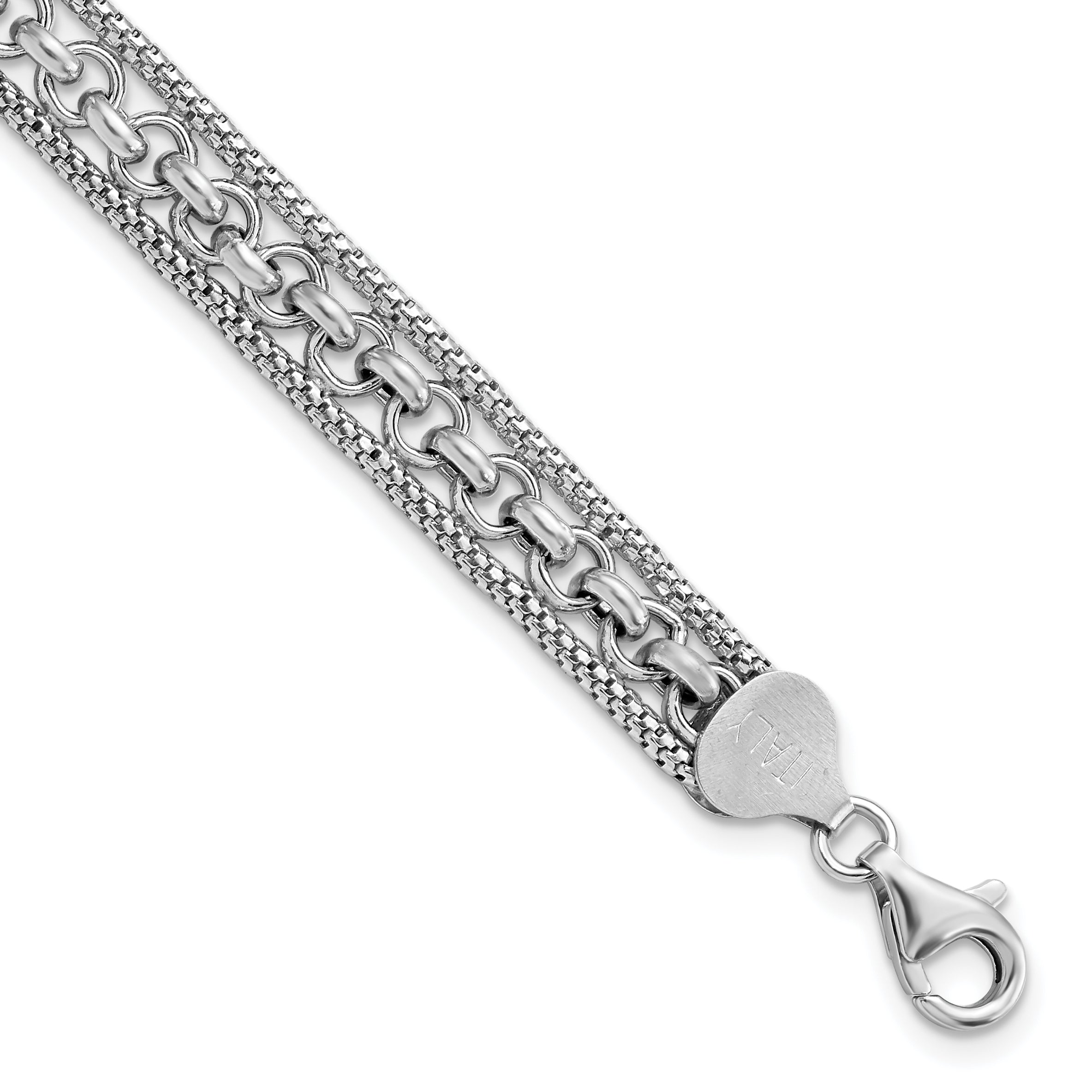 Sterling Silver Rhodium-Rhodium-Plated Polished Bracelet Main image