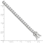 Sterling Silver Rhodium-plated Polished 3.2mm CZ  7.5 inch Tennis Bracelet