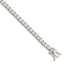 Sterling Silver Rhodium-Rhodium-Plated Polished CZ Tennis Bracelet