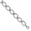 Sterling Silver Rhodium-plated Clear CZ and Polished Square Link 7.75 inch Bracelet