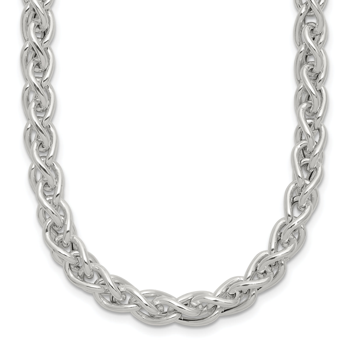 Sterling Silver Polished Spiga Necklace