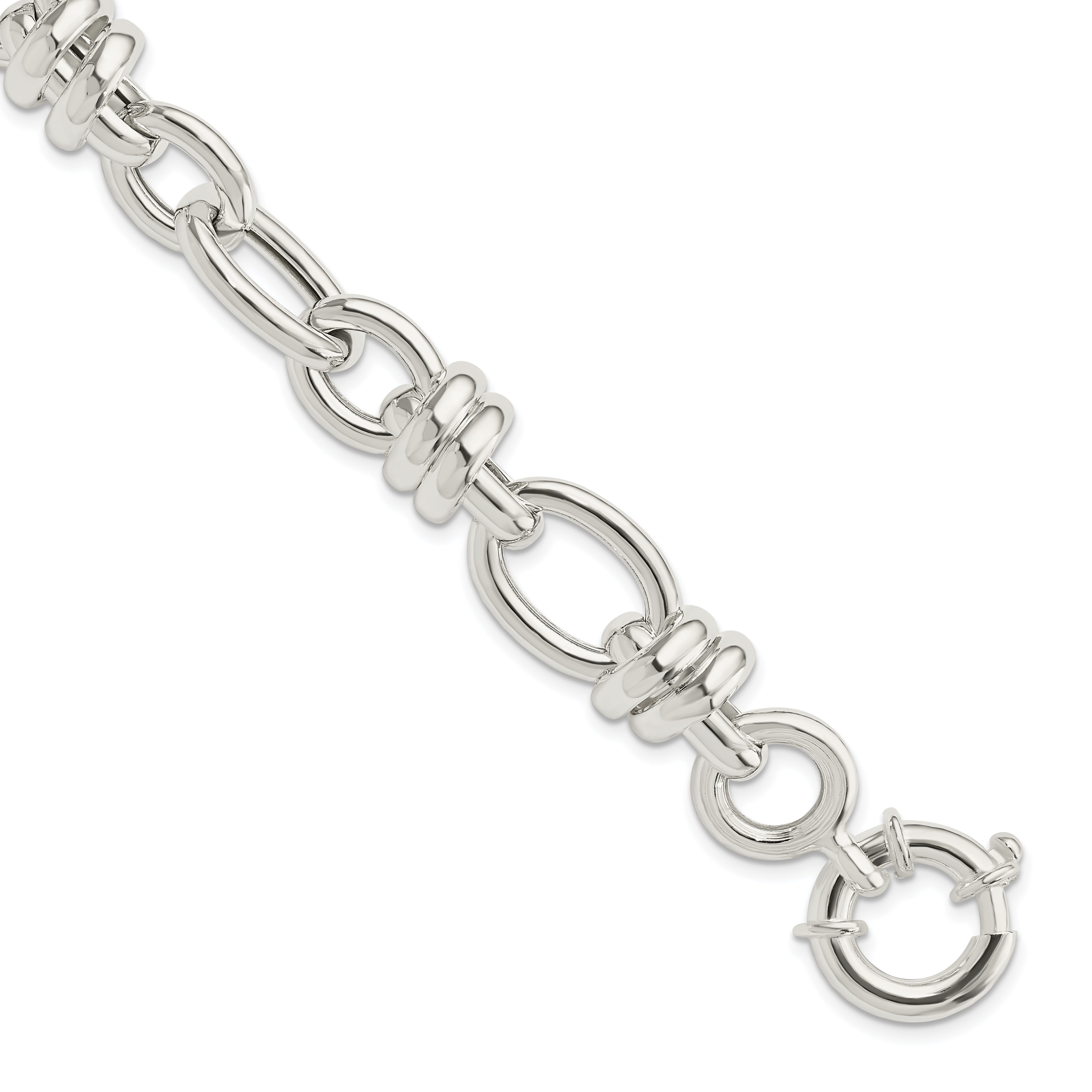 Sterling Silver Polished Fancy Link Bracelet Main image