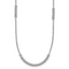 Sterling Silver Rhodium-Rhodium-Plated Polished Beaded w/ 2in ext. Necklace