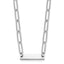Sterling Silver Rhodium-Rhodium-Plated Polished Bar w/ 2in ext. Necklace