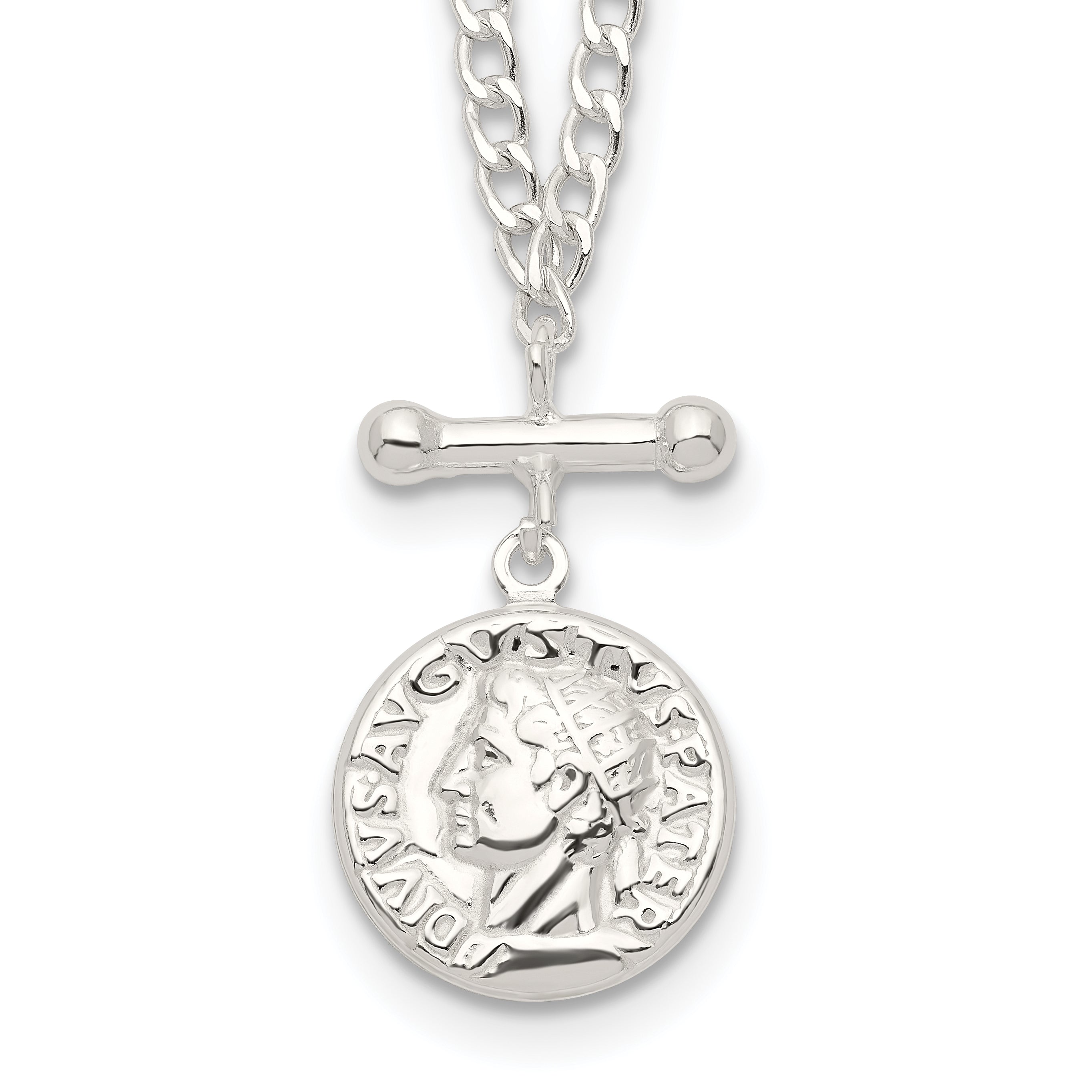 Sterling Silver Replica Roman Coin Necklace Main image