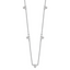 Sterling Silver Rhodium-Rhodium-Plated Polished CZ 5 Stations Necklace