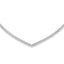 Sterling Silver Rhodium-Platedod. Polished V Cuff Necklace