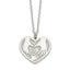 Sterling Silver CZ Hands in Heart Necklace