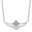 Sterling Silver Rhodium-plated Polished CZ Fancy Necklace